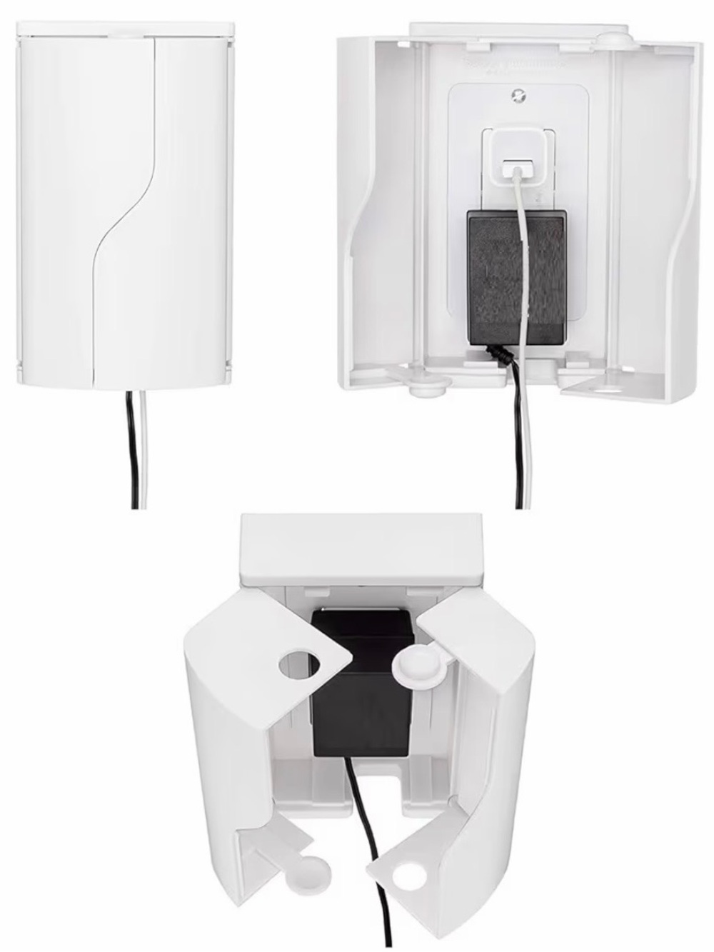 Outlet Cover Twin Door Box 2-Pack White Child Safety Babyproofing Universal New
